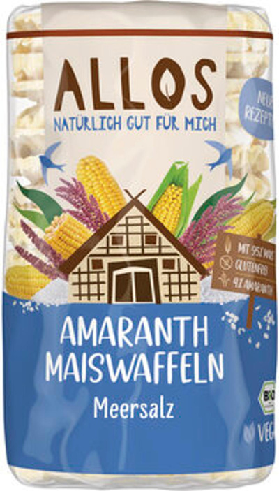 Produktfoto zu Amaranth Mais Waffel mit Meersalz, 100 g