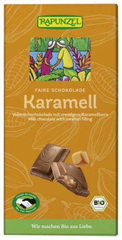 Produktfoto zu Vollmilch Schokolade mit Karamell, 100 g