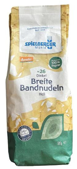 Produktfoto zu Breite Dinkel Bandnudeln hell, 500 g