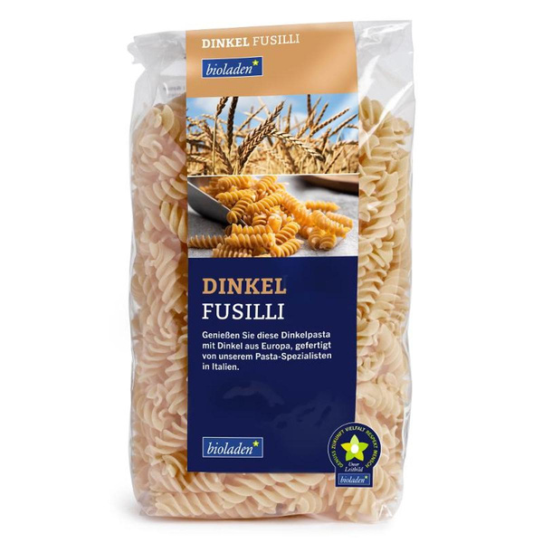 Produktfoto zu Dinkel Fusilli hell, 500 g