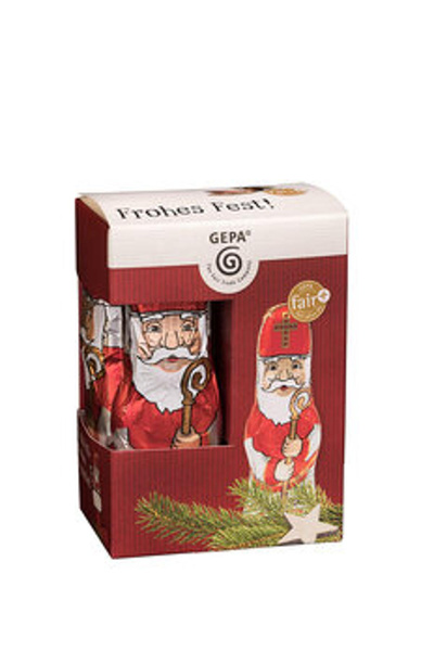 Produktfoto zu Schoko Nikolaus Vollmilch in Stanniol, 125 g (10 Stück á 12,5 g)