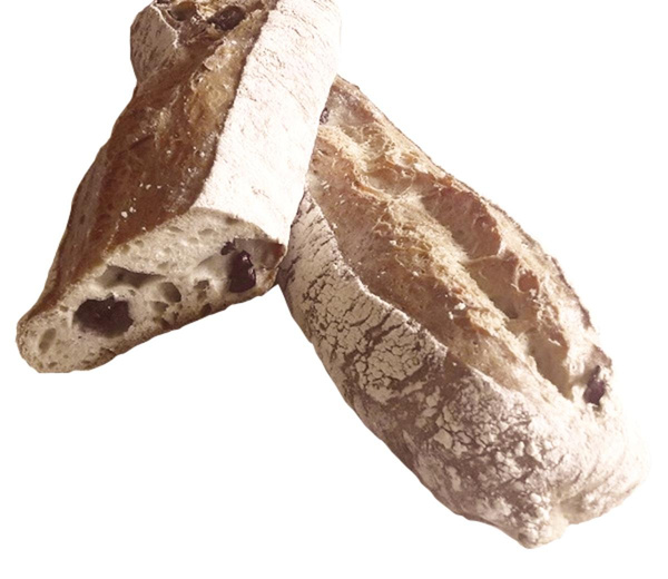 Produktfoto zu Olivenbaguette, 250 g- Bio-Backhaus Wüst