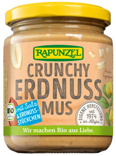 Produktfoto zu Erdnussmus Crunchy mit Salz, 250 g