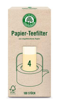 Produktfoto zu Papier-Teefilter Gr.4, 100 Stück