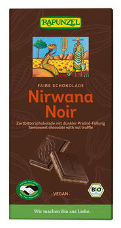 Produktfoto zu Nirwana Noir Schokolade mit dunkler Praliné-Füllung, 100 g