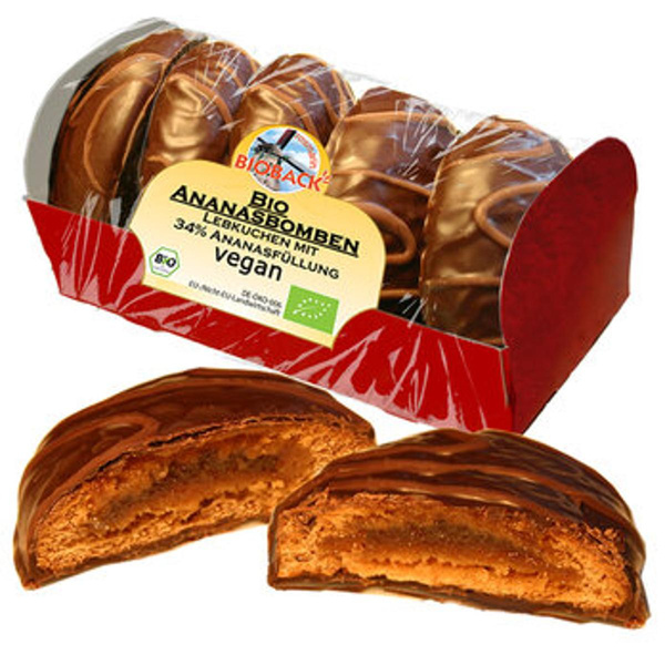 Produktfoto zu Lebkuchen Ananasbomben vegan, 165 g