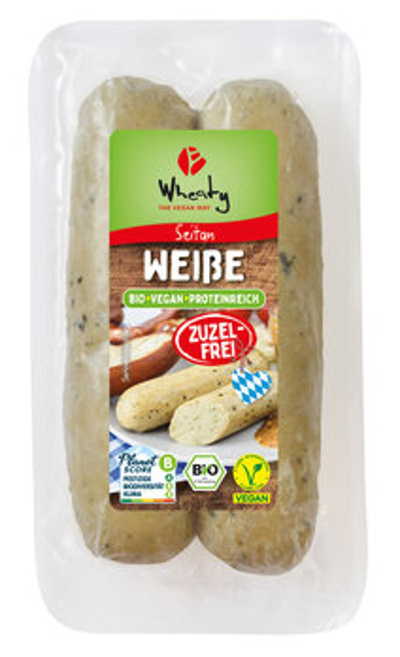 Produktfoto zu vegane Weißwurst, 130 g (2 Stück)