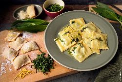 Produktfoto zu Rezeptkarte Bärlauch-Ravioli