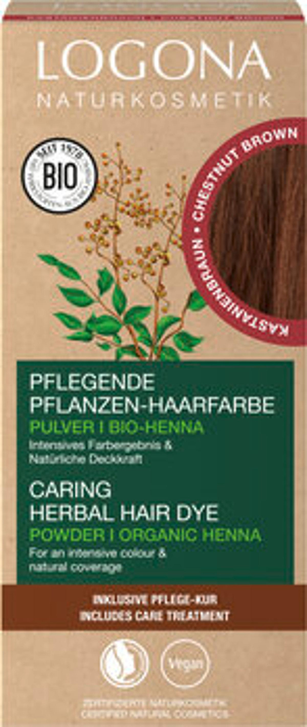 Produktfoto zu Pflegende Pflanzen-Haarfarbe Pulver Kastanienbraun