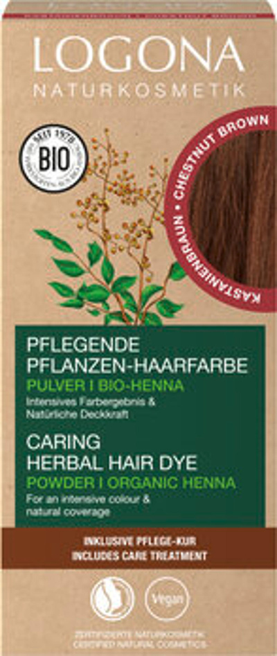 Produktfoto zu Pflegende Pflanzen-Haarfarbe Pulver Kastanienbraun