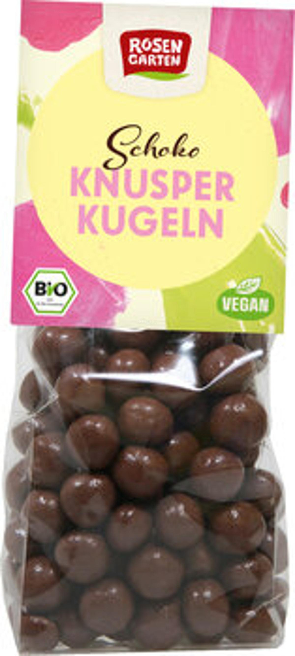 Produktfoto zu vegane Schokokugeln mit Knusperkern, 80 g