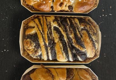 Produktfoto zu Hefe-Mohnzopf im Korb, 450 g