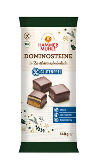 Produktfoto zu Dominosteine in Zartbitterschokolade gf, 140 g