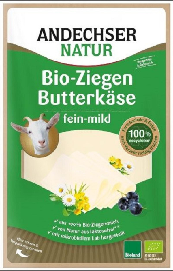 Produktfoto zu Ziegenbutterkäse Scheiben, 100 g