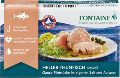 Produktfoto zu Heller Thunfisch naturell, 120 g