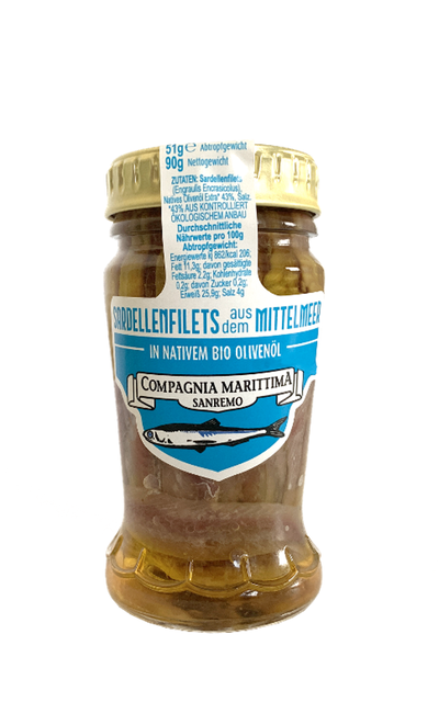 Produktfoto zu Sardellenfilets Natur Glas, 90 g