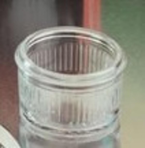 Produktfoto zu Lichtglas gerillt weiß