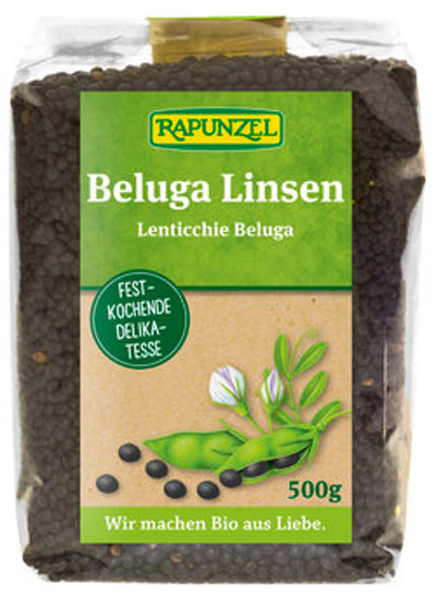 Produktfoto zu Beluga Linsen schwarz, 500 g