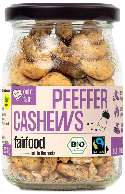 Produktfoto zu Ofengeröstete Cashews Pfeffer & Knoblauch, 133 g
