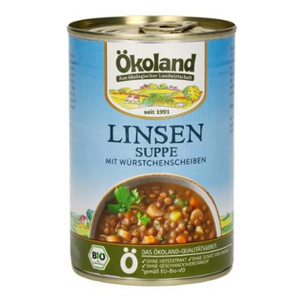 Produktfoto zu Linsensuppe mit Würstchenscheiben, 400 g