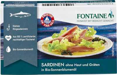 Produktfoto zu Sardinen ohne Haut und Gräten, 120 g