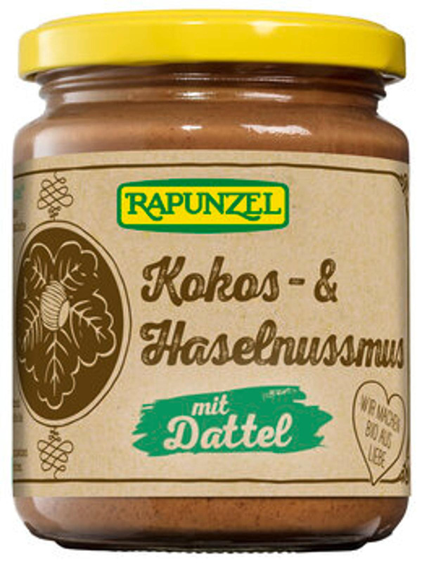 Produktfoto zu Kokos- & Haselnussmus mit Dattel, 250 g - 5% reduziert, da MHD 02.12.2026