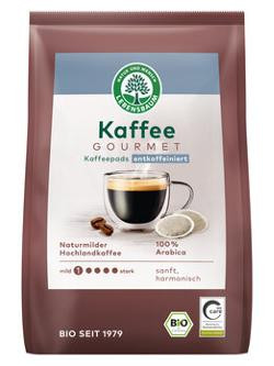 Produktfoto zu Kaffeepads Gourmet koffeinfrei, 18 Pads