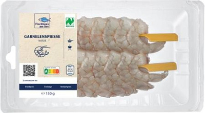 Produktfoto zu Garnelenspiess natur, 150 g