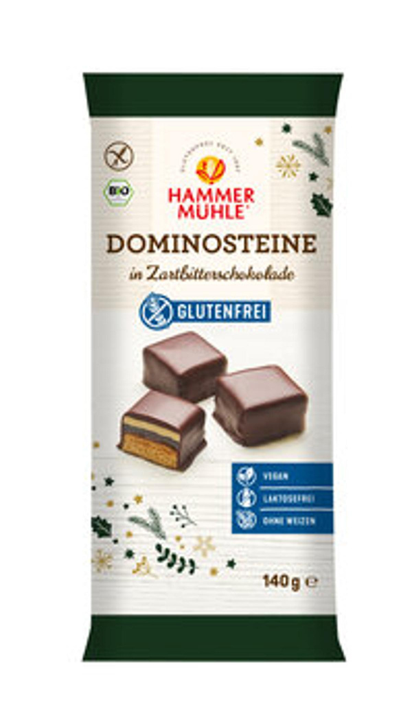 Produktfoto zu Dominosteine in Zartbitterschokolade gf, 140 g