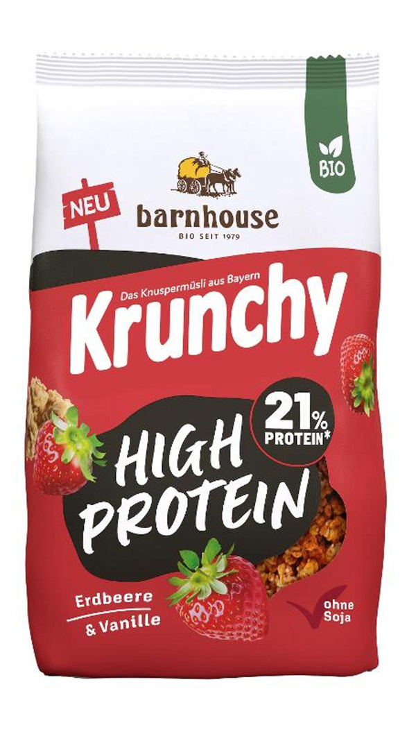 Produktfoto zu Krunchy High Protein Erdbeere & Vanille, 450 g