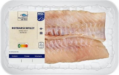 Produktfoto zu Rotbarschfilet ohne Haut, 0,25 kg