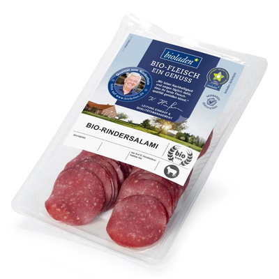 Produktfoto zu Rindersalami geschnitten. 80 g