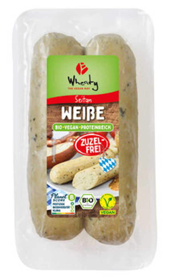 Produktfoto zu vegane Weißwurst, 130 g (2 Stück)
