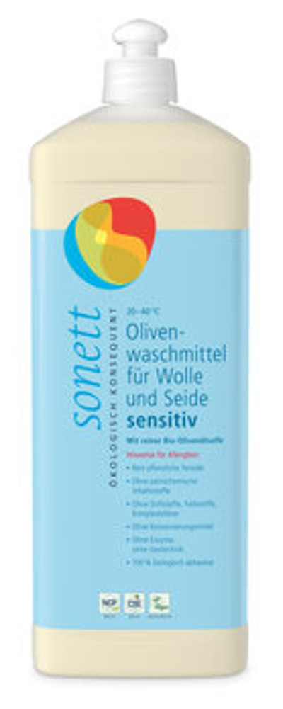 Produktfoto zu Olivenwaschmittel Wolle und Seide Sensitiv, 1 l