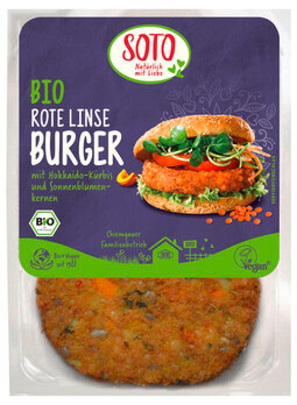 Produktfoto zu Rote Linse Burger, 160 g (2 Stück)