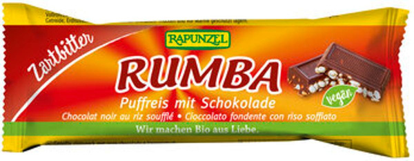 Produktfoto zu Rumba Puffreisriegel Zartbitter, 50 g