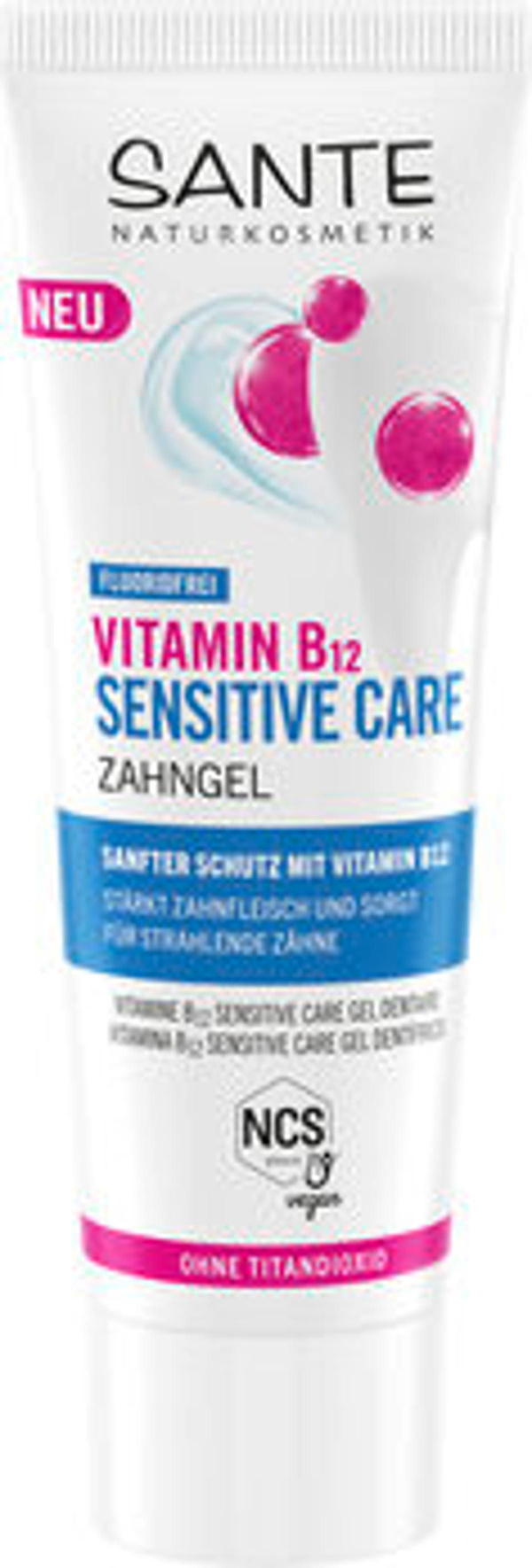 Produktfoto zu Zahngel sensitiv mit Vitamin B12 ohne Fluorid, 75 ml