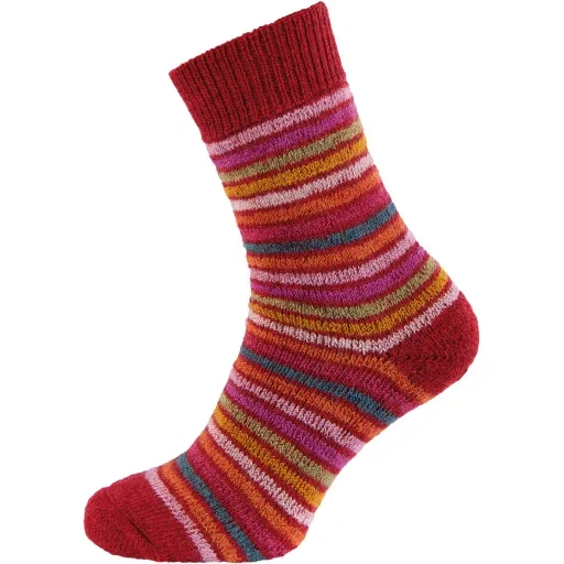 Produktfoto zu Vollplüsch Ringelsocke mohn 36-37