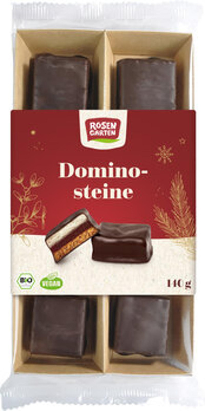 Produktfoto zu Zartbitter Dominosteine vegan, 140 g - 5% RABATT