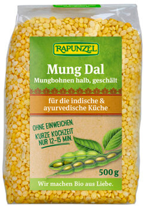Produktfoto zu Mung Dal Mungbohnen halb, geschält, 500 g