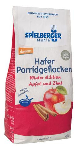 Produktfoto zu Hafer Porridgeflocken Winter Edition Apfel und Zimt, 400 g