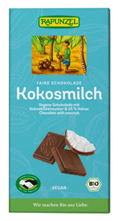 Produktfoto zu Kokosmilch Schokolade, 80 g