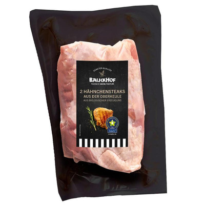Produktfoto zu Hähnchensteaks aus der Keule, 2er, ca. 0,3 kg