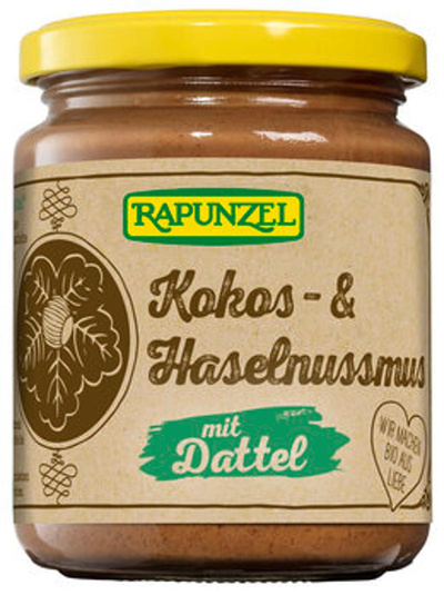 Produktfoto zu Kokos- & Haselnussmus mit Dattel, 250 g - 5% reduziert, da MHD 02.12.2026