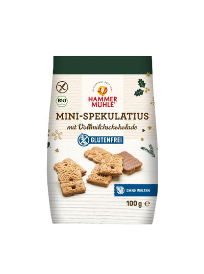 Produktfoto zu Mini Spekulatius mit Vollmilchschokolade gf, 100 g - 20% reduziert