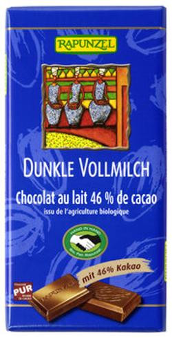 Produktfoto zu Dunkle Vollmilch Schokolade 46 %, 100 g