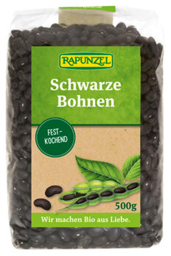 Produktfoto zu Bohnen schwarz, 500 g