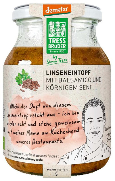 Produktfoto zu Linseneintopf im Glas, 450 g