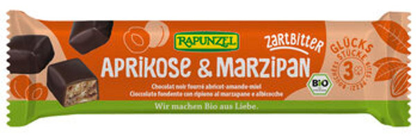 Produktfoto zu Marzipan - Aprikose Happen Zartbitter, 50 g