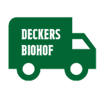 Grünes Lieferwagen-Symbol mit 'Deckers Biohof' Logo, das Mobilität darstellt, mit der Beschriftung 'Mobilität'.